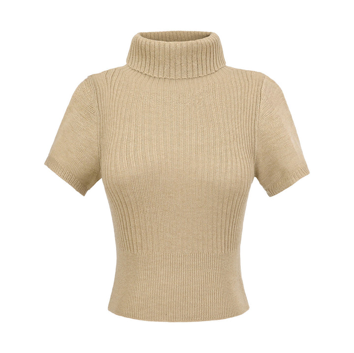 Dame Kortærmet Rullekravepullover Stilla
