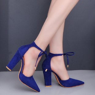 Dame High-Heel Sandaler med elegant bindingsdetalje og robust blokhæl Stilla