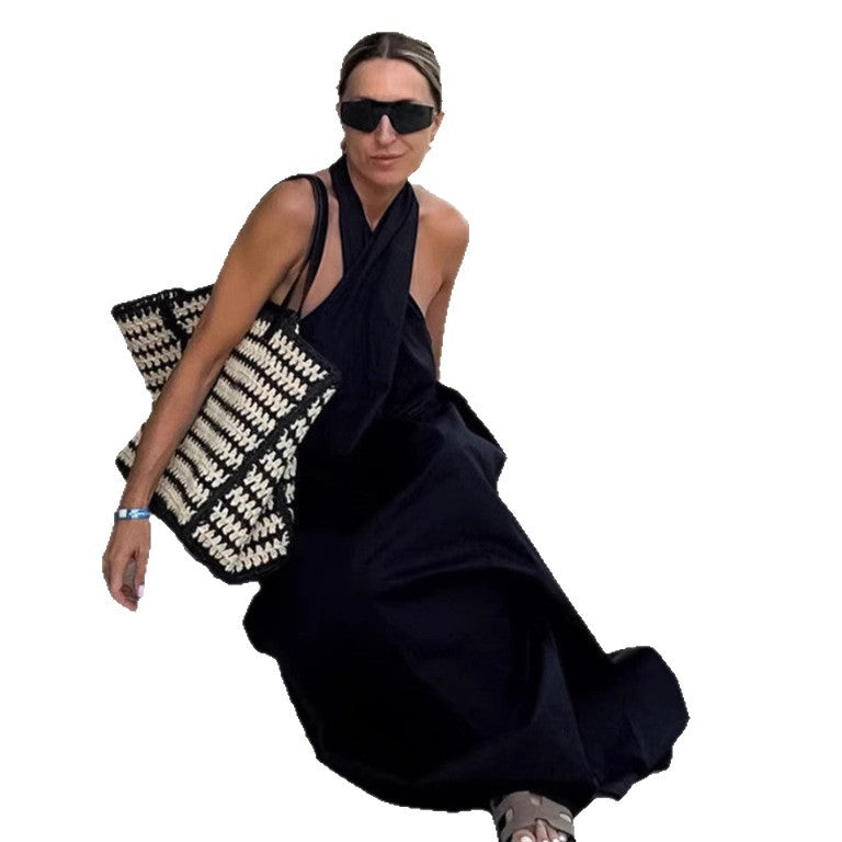 Dame maxikjole med off-shoulder design og elegant snit Stilla