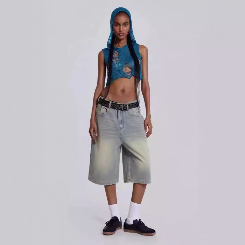 Dame Bred Denim Culotte Stilla