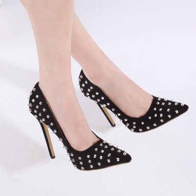 Dame Stiletto Pumps med glitrende strassapplikationer Stilla