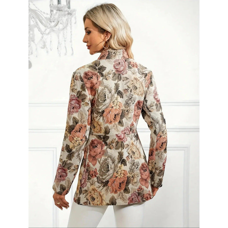 Femme Elegant Floral Blazer Stilla
