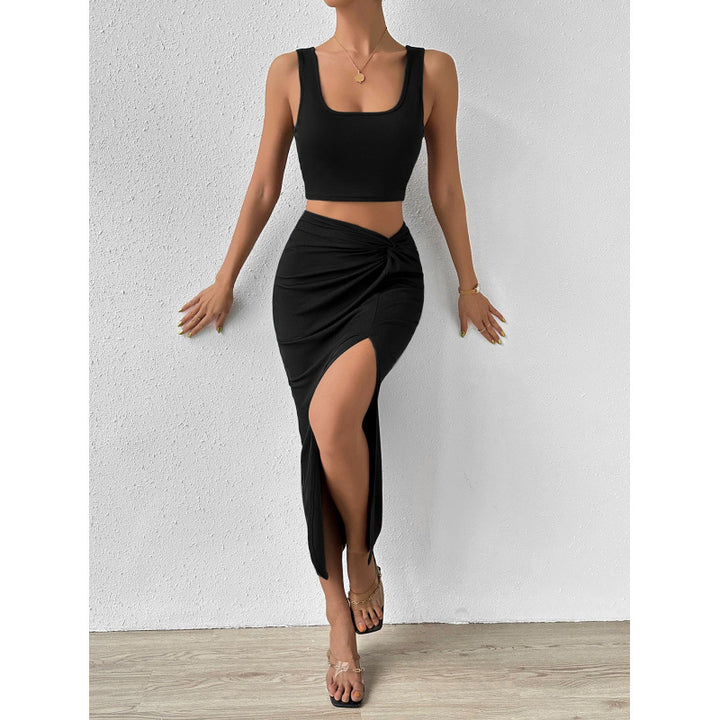 Damer Elegant Maxi Kjole med sidelukning og afslappet vippedesign Skovae