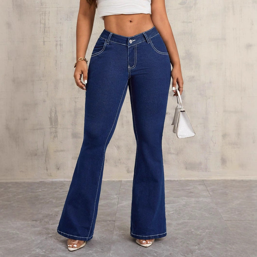 Kvindernes Flared Høj Talje Jeans Stilla