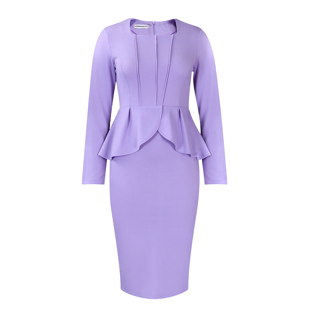 Dame etuikjole med peplum-formet kant Stilla