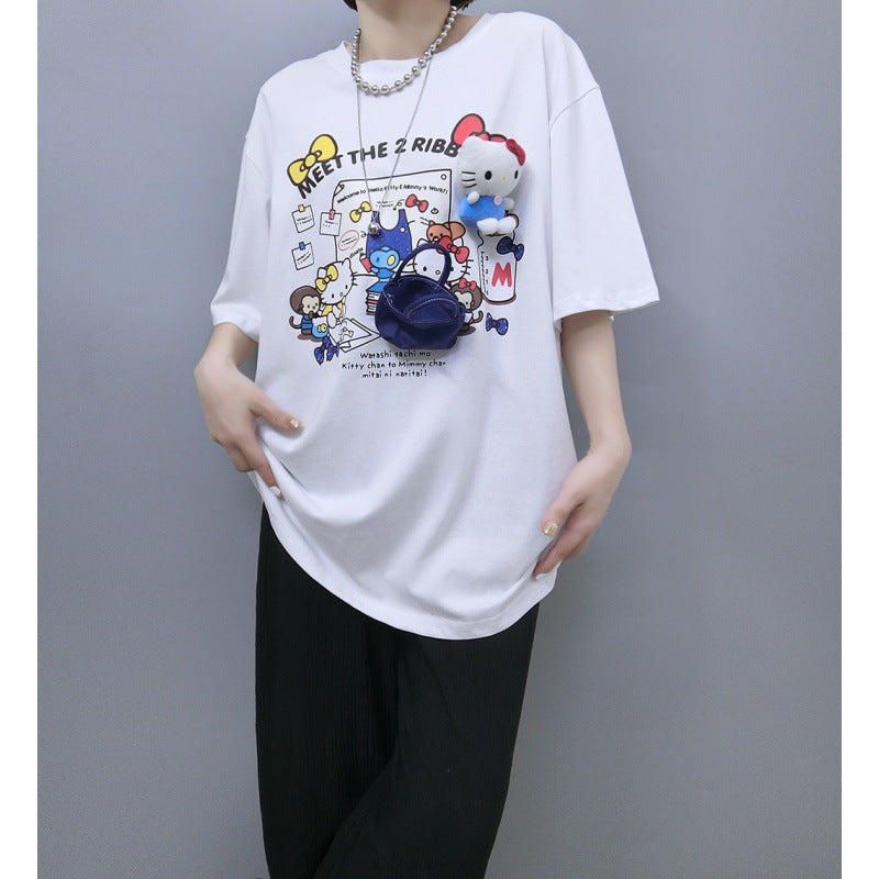 Kvinder Grafik Oversized T-shirt Stilla