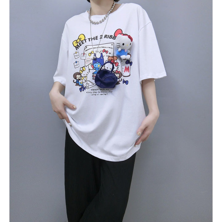 Kvinder Grafik Oversized T-shirt Stilla