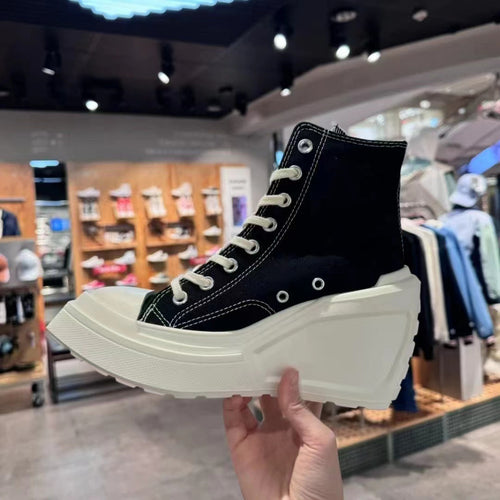 Dame High-Top Plateau-Sneakers med elastisk snørring og moderigtigt design Stilla