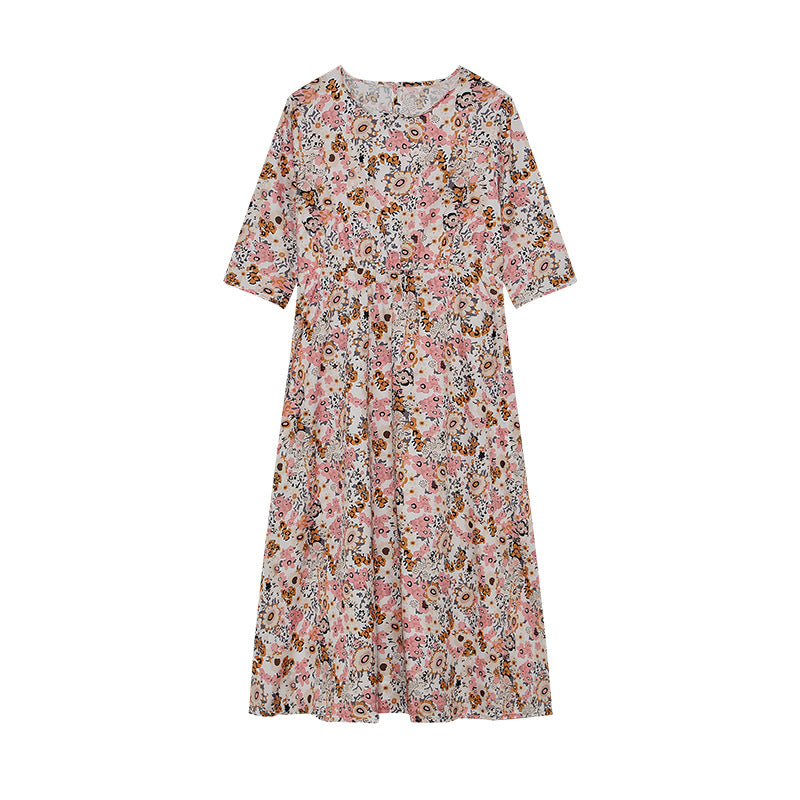 Dame Flydende Floral Midikjole Stilla