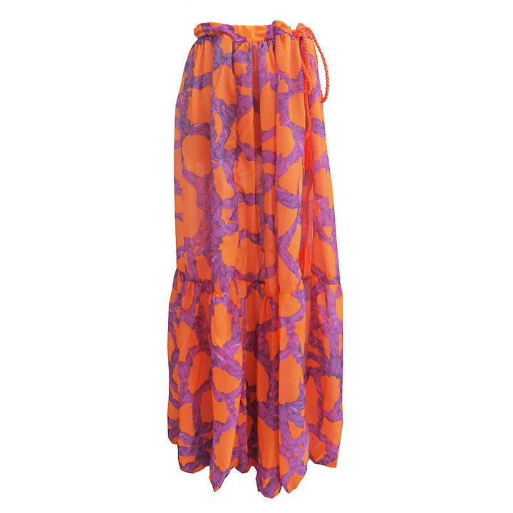 Dame badeshorts sæt med stilfulde volanger og legende blomsterdesign Stilla