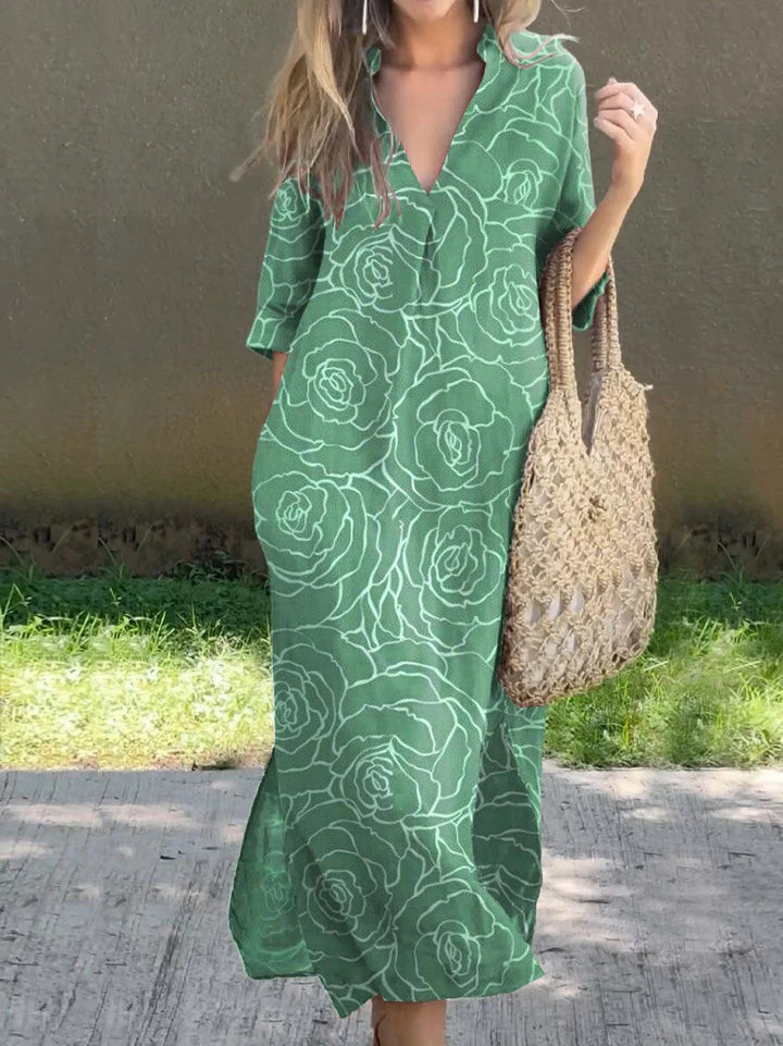 Dame Lang Tunika med blomsterprint Stilla