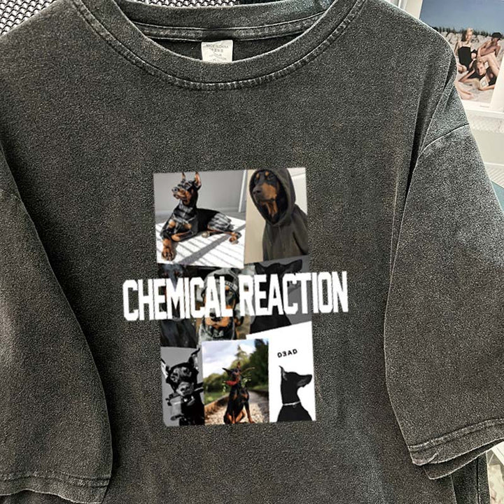 Dame T-shirt i afslappet vintage-stil med iøjnefaldende grafisk tryk Stilla