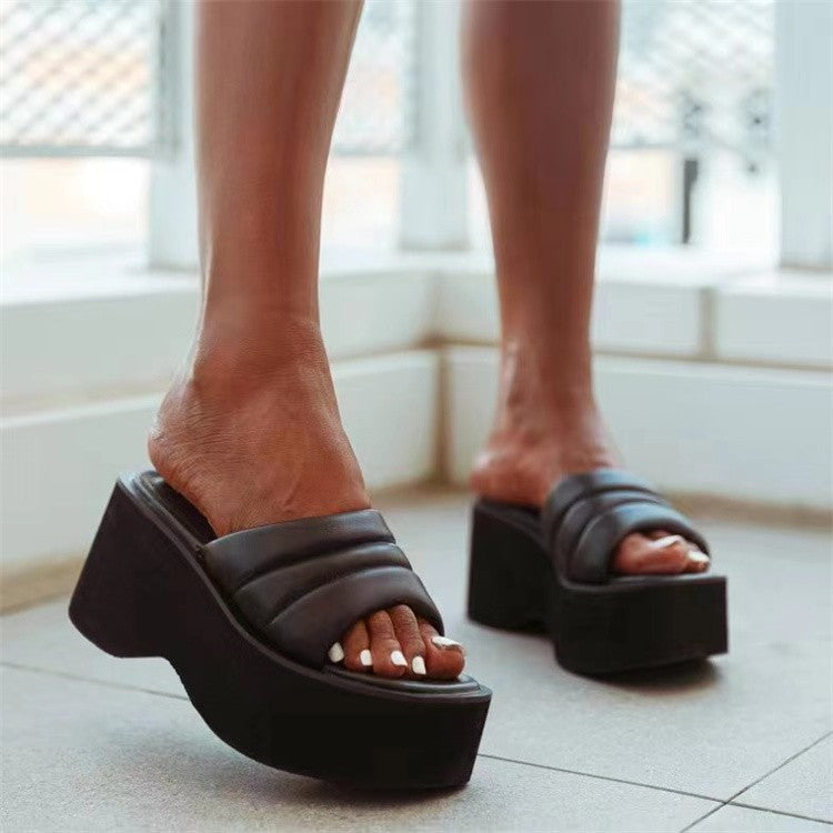 Dame platform-sandaler med moderne rem-design og dæmpende fodseng Stilla