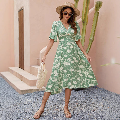 Femme Floral Bånd Maxi Kjole Stilla