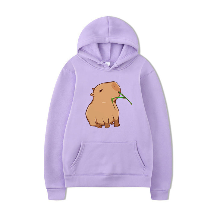 Kvinders hoodie med sjovt dyre design og behagelig pasform Skovae