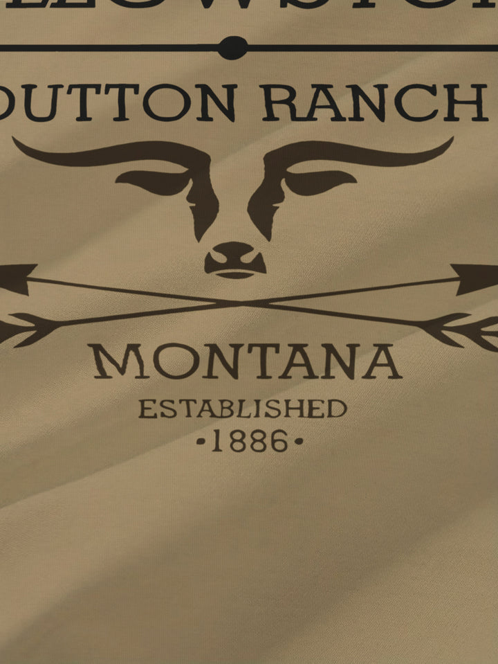 Herrer T-shirt med kreativ Yellowstone-Dutton-Ranch-design og høj bærekomfort Stilla