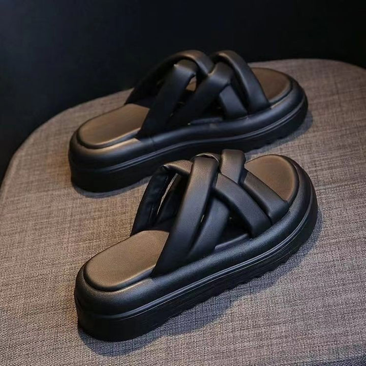 Dame platform-sandaler med elegant knude-design og behagelig dæmpning Stilla
