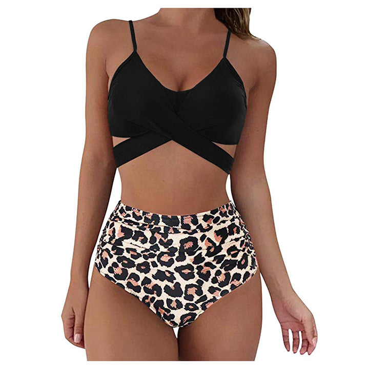 Dame Crop-Top bikini sæt med flettet design Skovae