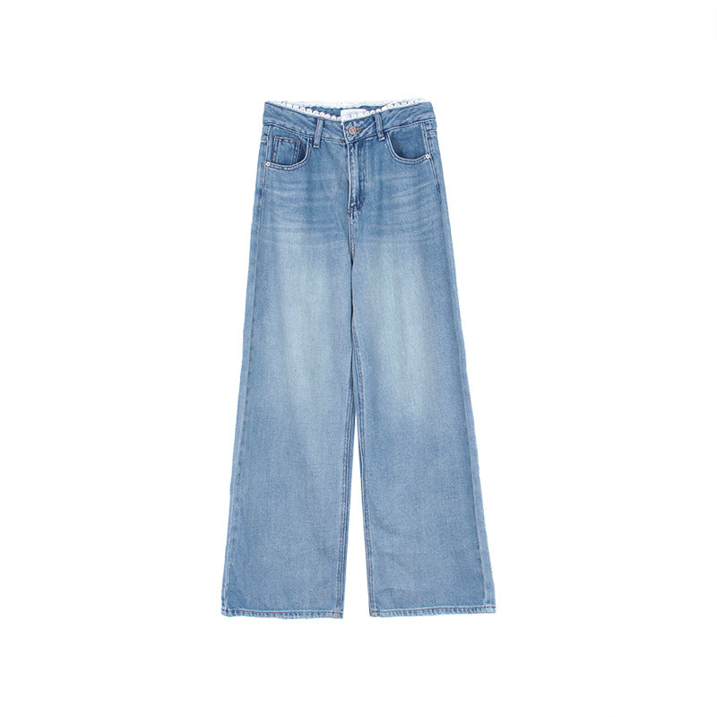 Dame High-Waist Jeans med bred ben og elegant pasform Stilla