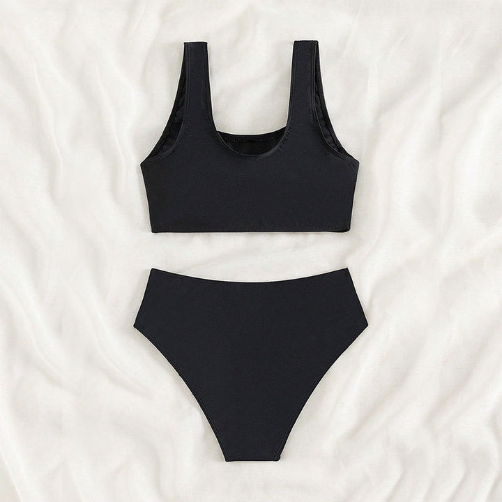 Dame Sport-Bikini med høj talje og brede stropper Skovae