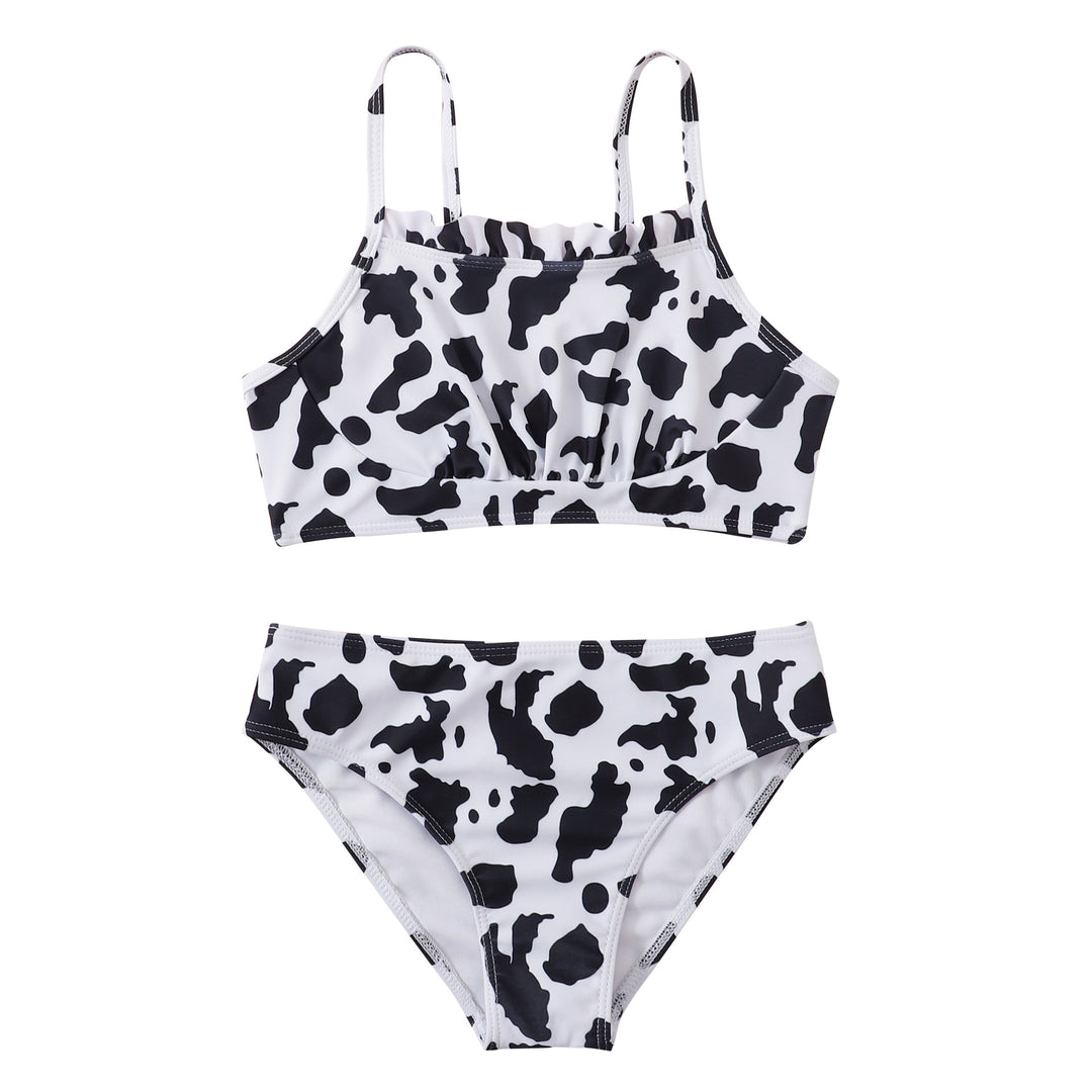 Dame Bikini-sæt med trendy ko-mønster og komfortable stropper Stilla
