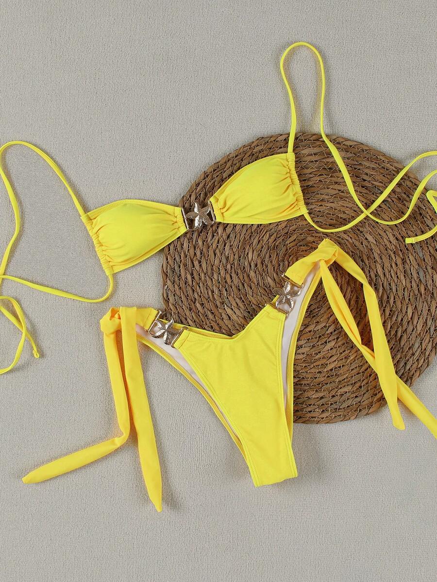 Dame Bikini-sæt med elegante spænder Skovae