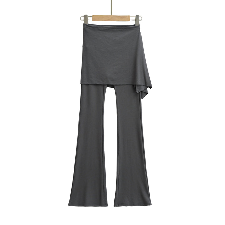 Dame Flared-Leggings med trendy indpakningsdesign og komfortabel bund Stilla