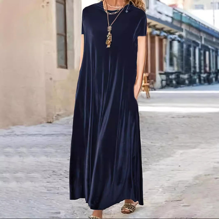 Damer Casual Maxikjole med lommer og elegant snit Stilla