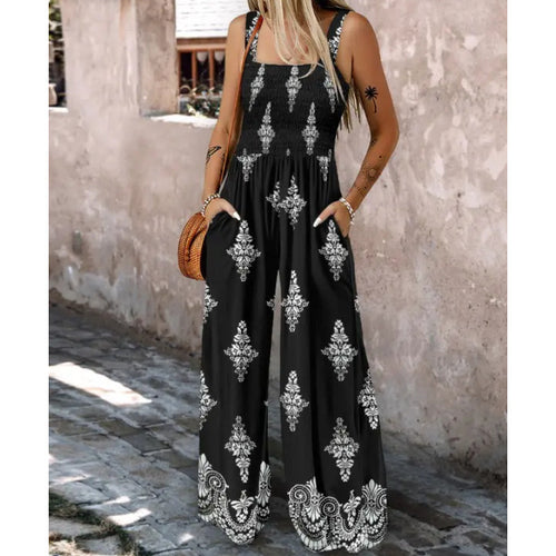 Kvinder Boho Viddebenet Jumpsuit Stilla
