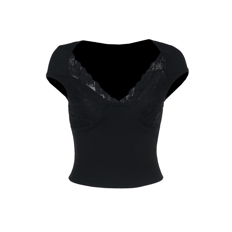 Dame Spids-Bustier med raffineret netdesign Skovae