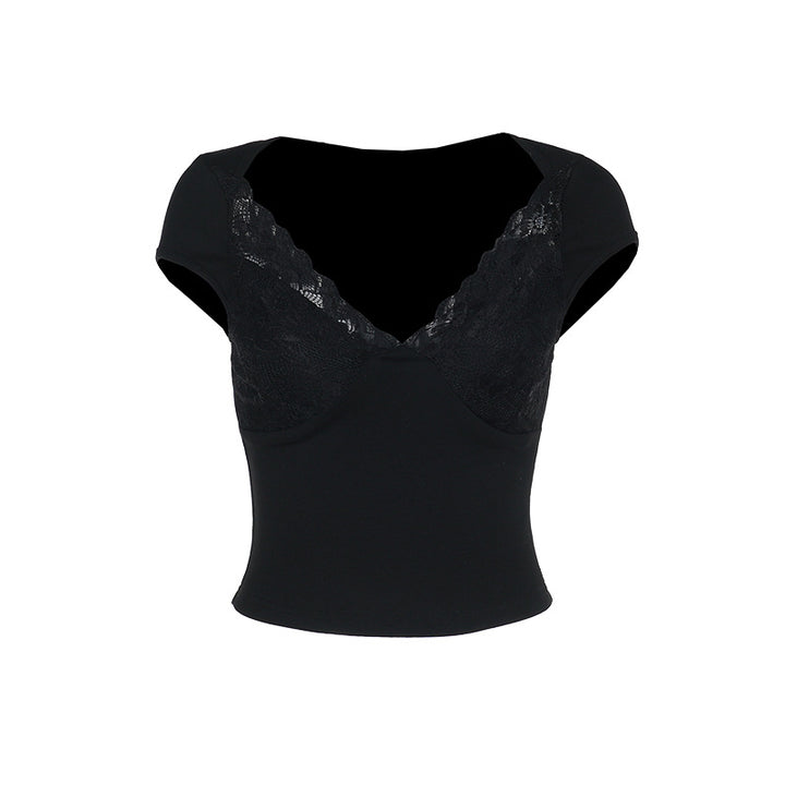 Dame Spids-Bustier med raffineret netdesign Skovae