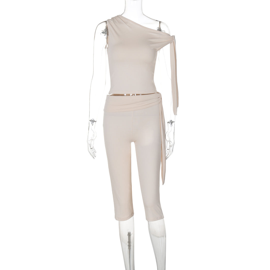 Dame Ensidig Jumpsuit med eksklusive Draperinger Skovae