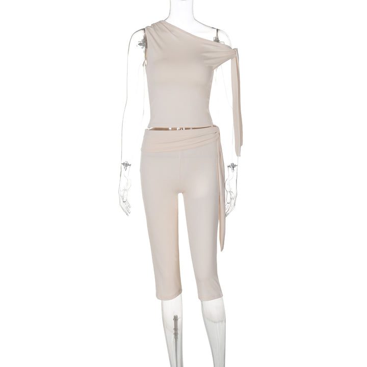Dame Ensidig Jumpsuit med eksklusive Draperinger Skovae