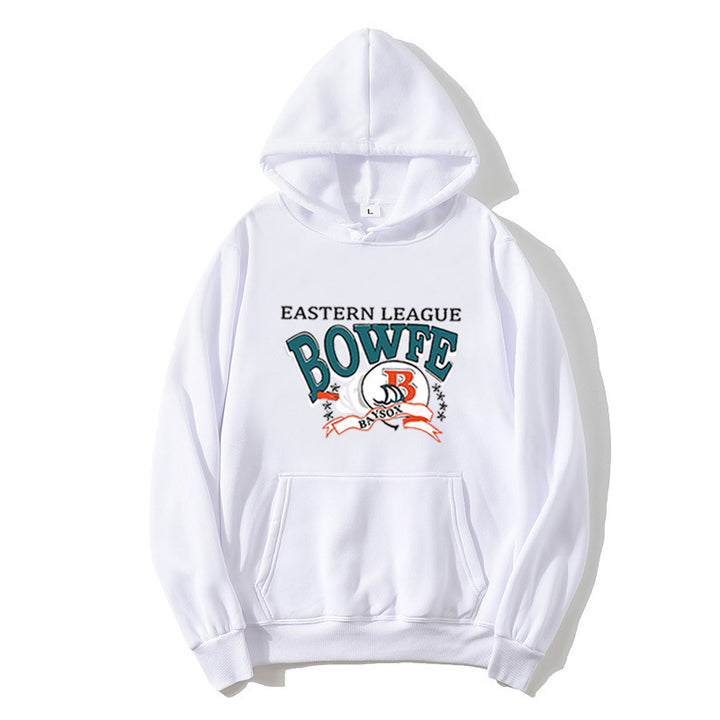 Kvinders sporty hættetrøje med trendy grafisk print Skovae