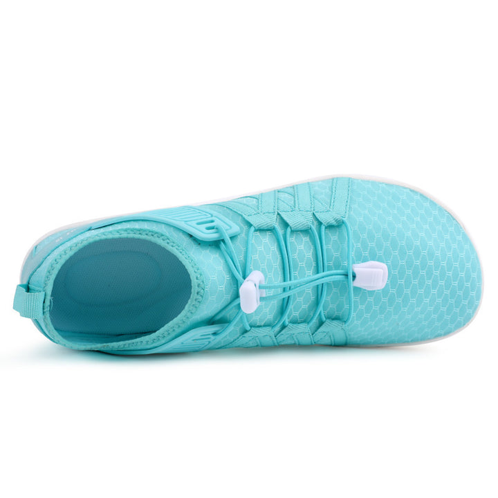 Unisex nan flad by-sneaker med hurtiglukning, elastisk strikoverdel og stødabsorberende let sål Skovae