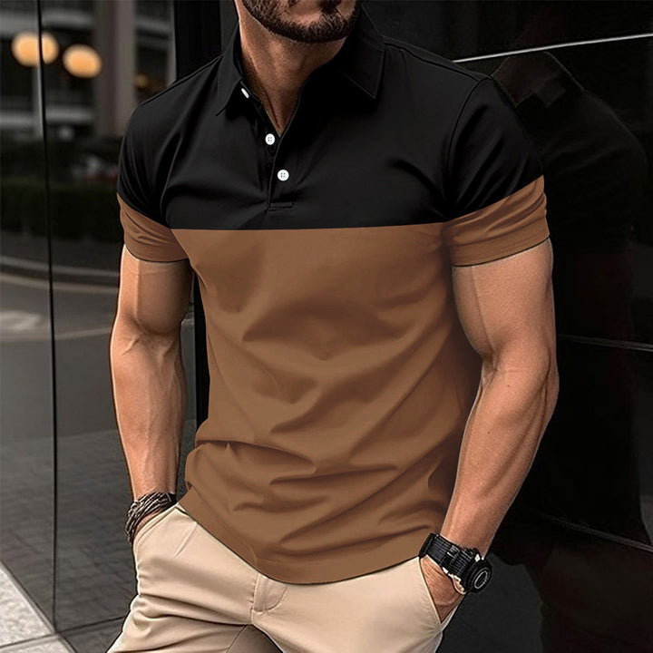 Herrer Poloshirt med moderne farveblok-design og komfortabel pasform Stilla