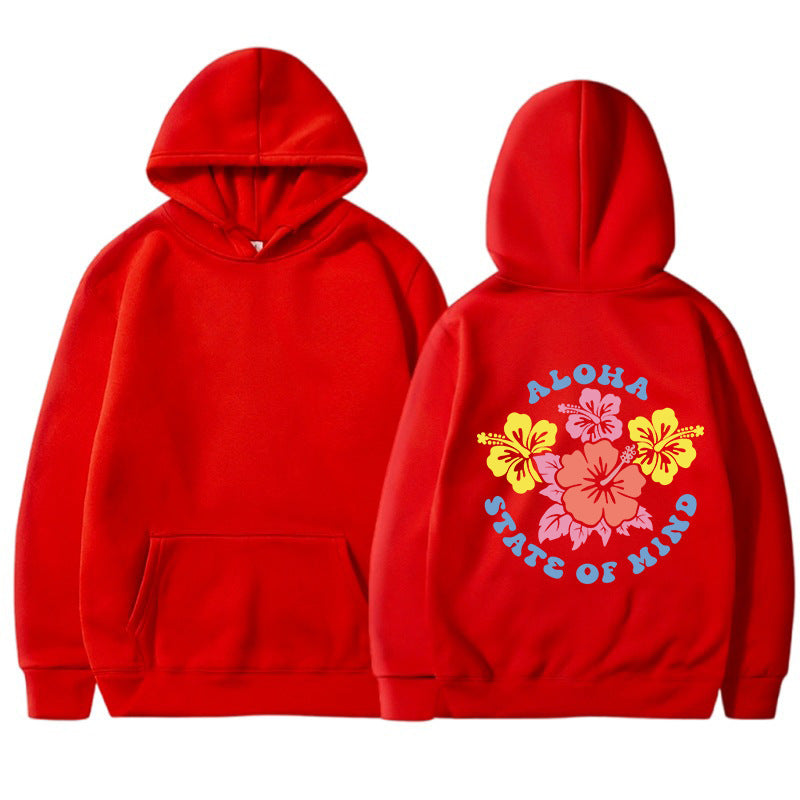 Kvinders hættetrøje med blomster aloha design og behagelig pasform Stilla