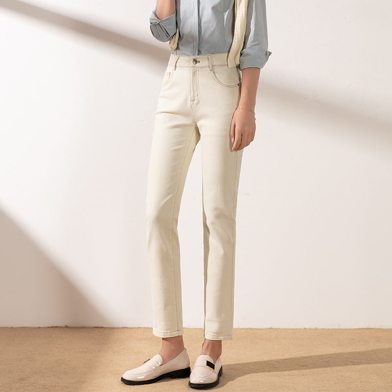 Damer Slim-Fit Jeans med høj talje og elastisk materiale Stilla