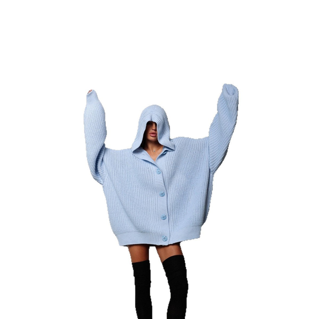 Kvindernes oversized cardigan med knapdesign og blødt materiale Stilla