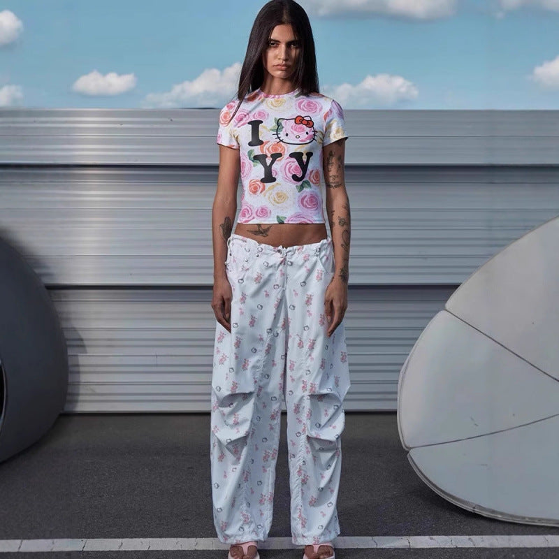 Kvinder T-shirt med grafisk tryk Stilla
