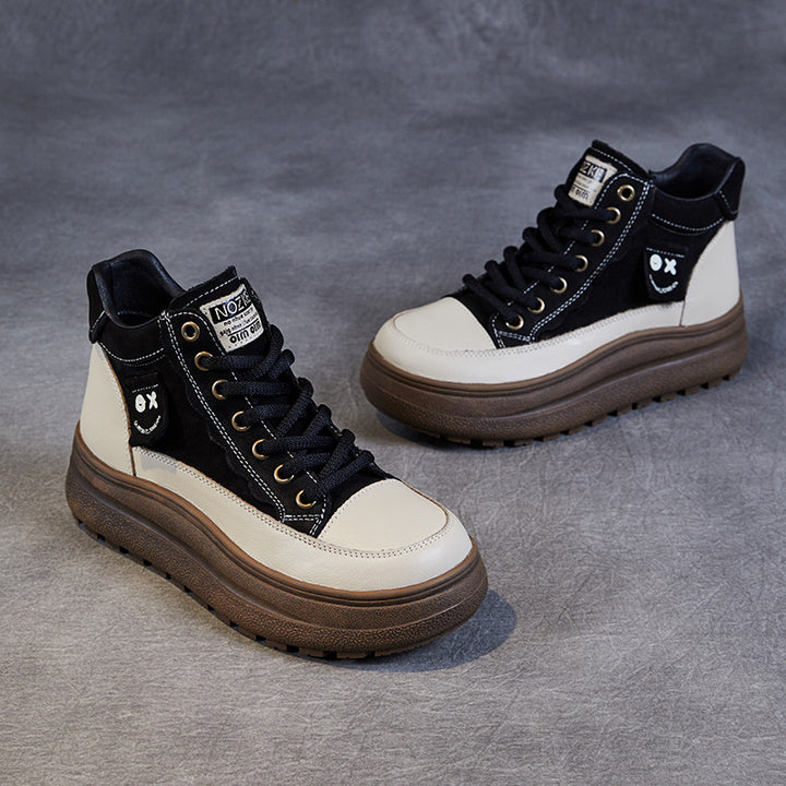 Dame High-Top Fashion Sneakers med holdbar gummisål Stilla