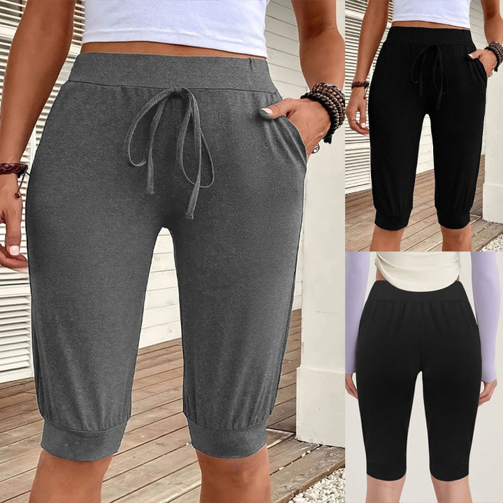 Dame hættetræningsshorts med snøre Stilla