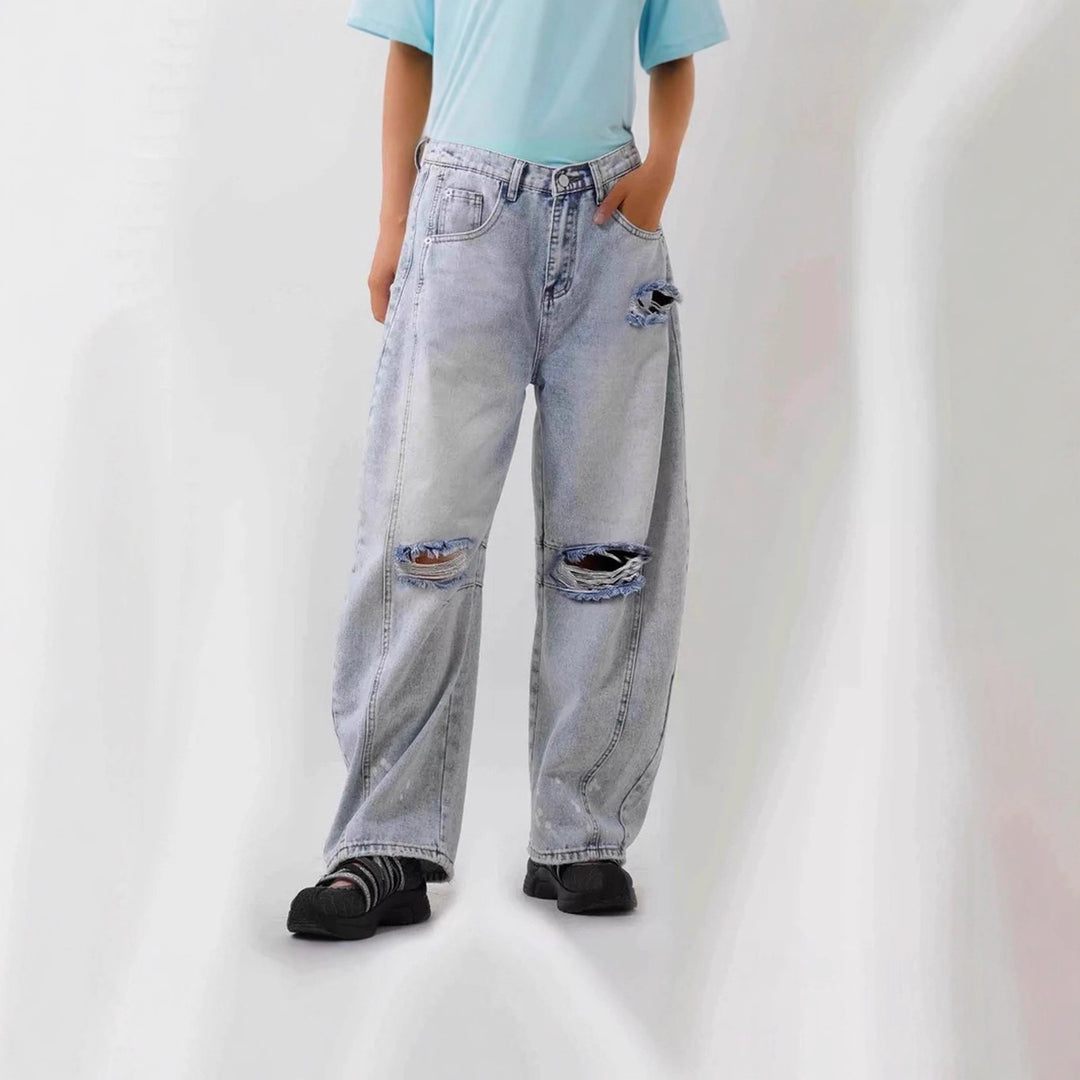 Dame løst snittet ødelagt jeans Skovae