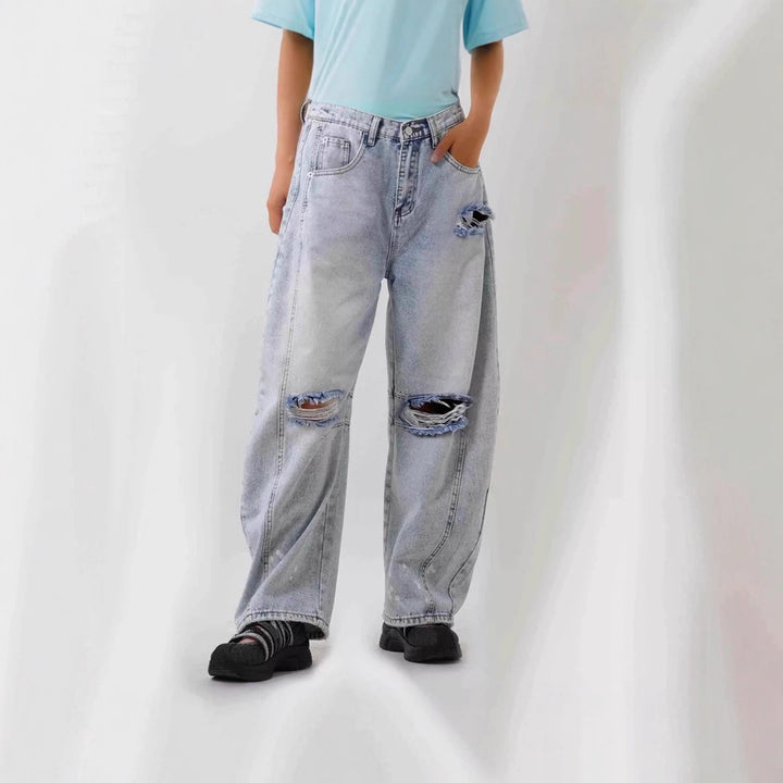 Dame løst snittet ødelagt jeans Skovae