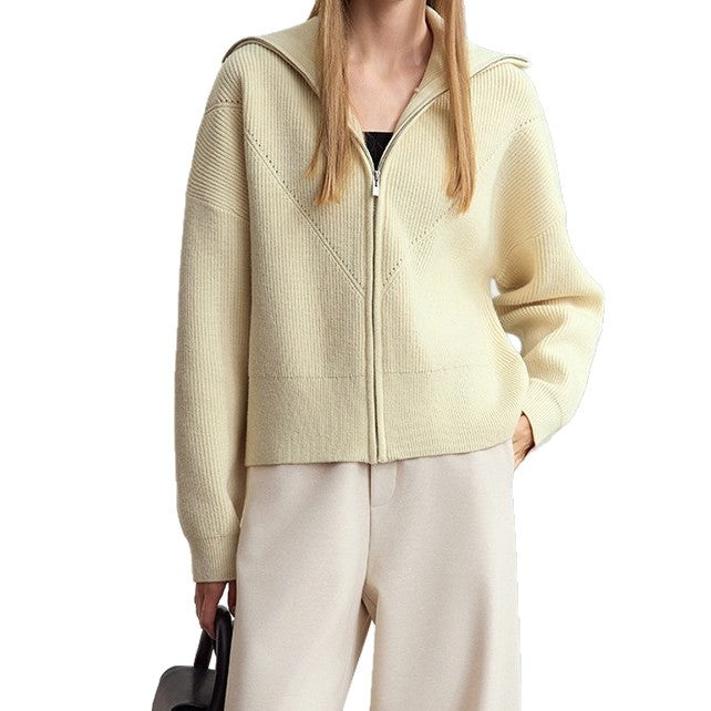 Dame mode oversized hoodie med lynlås Stilla
