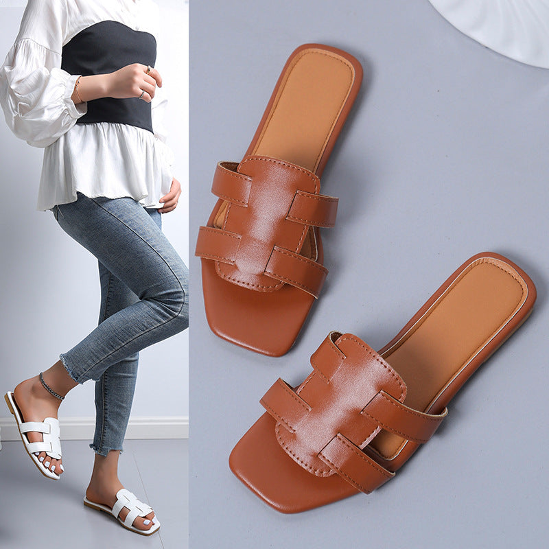 Dame elegante og modige Slip-On sandaler med brede remme Stilla