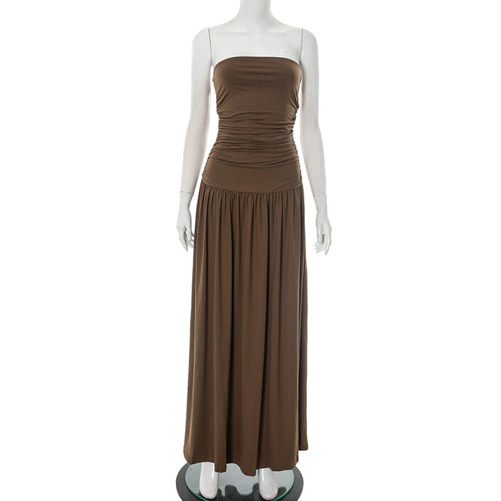 Femme Elegante Raffineret Maxi Kjole Stilla