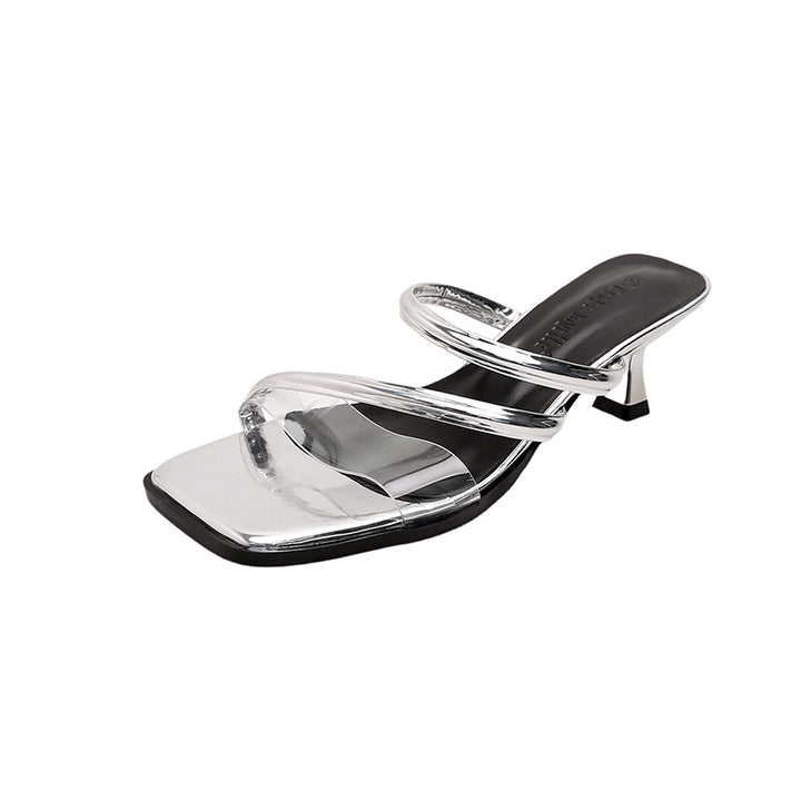 Dame elegante transparente sandaler med hæl Stilla