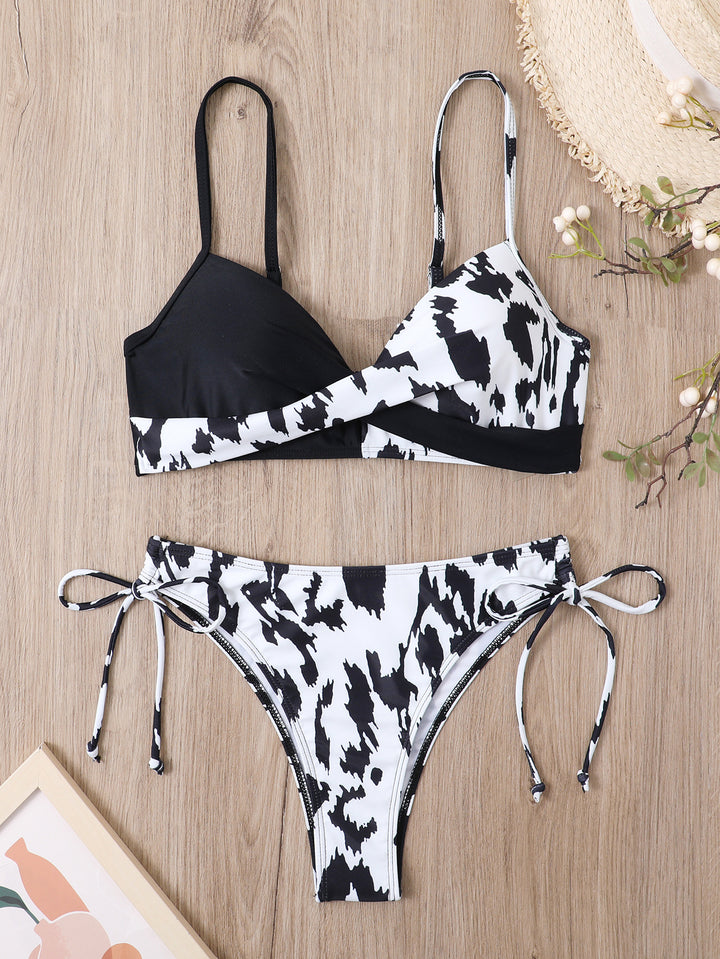 Dame Højtaljet Twist-Front Bikini-Sæt Stilla