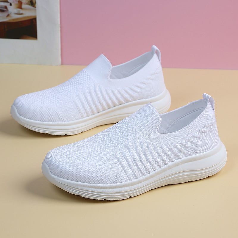 Dame nan åndbar strik-sneakers med viskoelastisk indersål og fleksibel gummiydersål Skovae